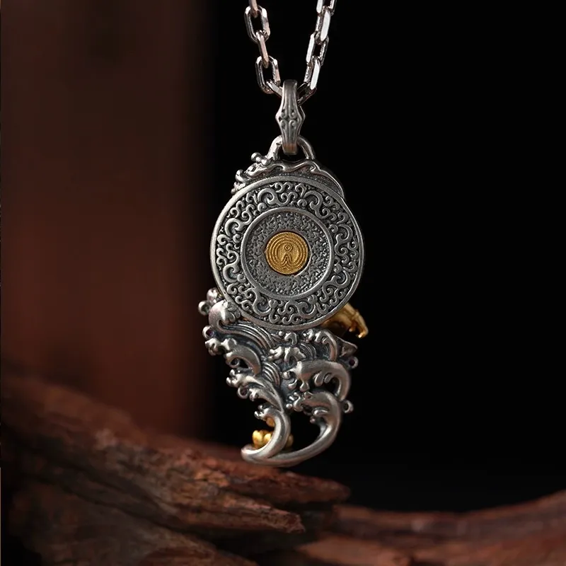 Three Blessings Of Happiness S925 Silver Necklaces Unisex-4