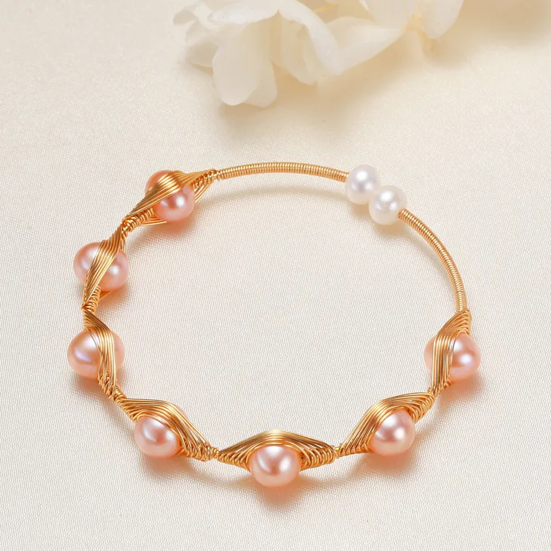 Andaozi Pearl Bangles Women's-6