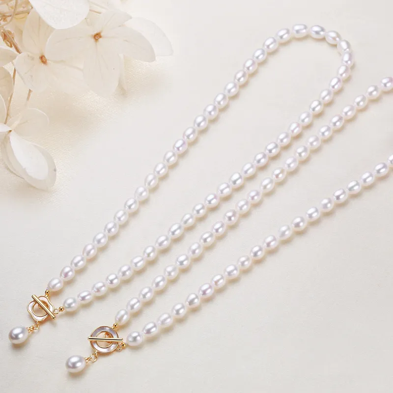 Andaozi Pearl Necklaces Women's-2