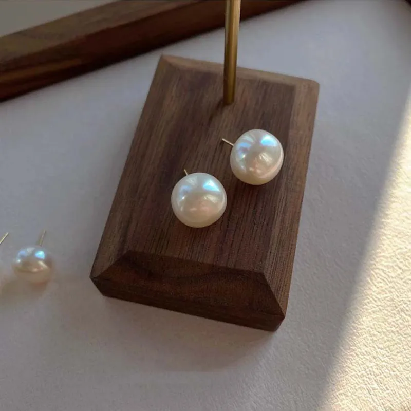 Andaozi Pearl Stud Earrings Women's-6
