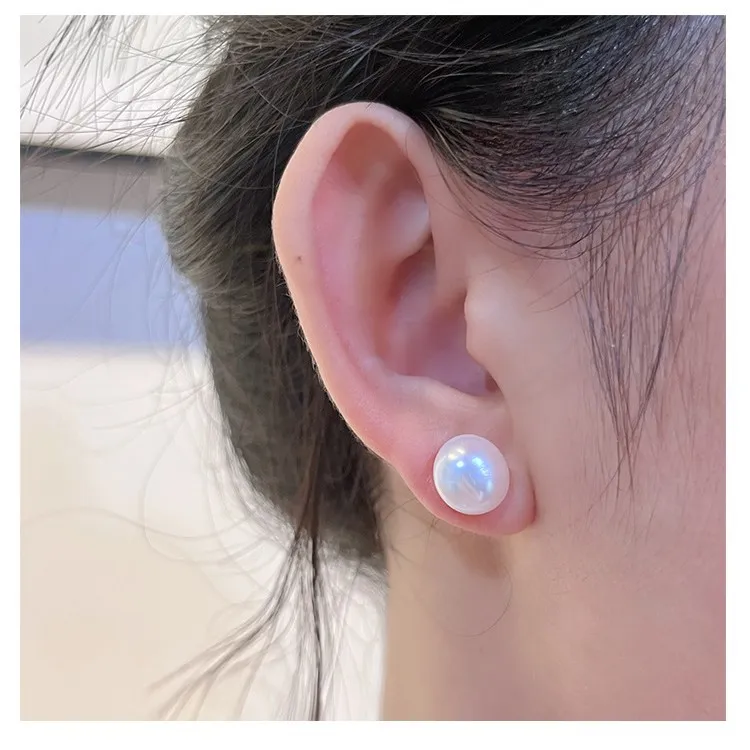 Andaozi Pearl Stud Earrings Women's-3