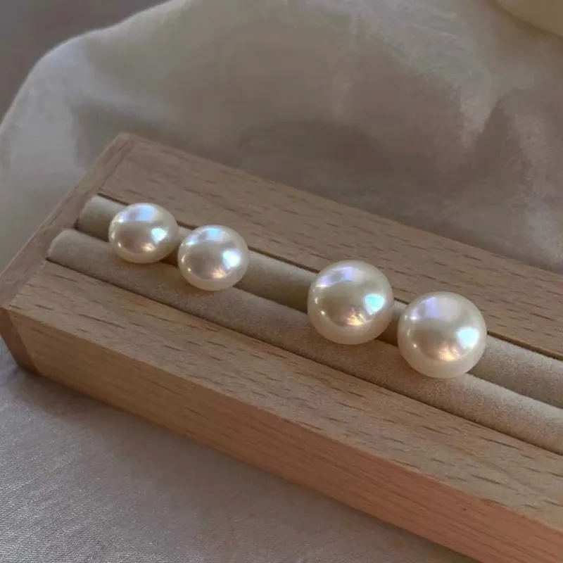 Andaozi Pearl Stud Earrings Women's-5