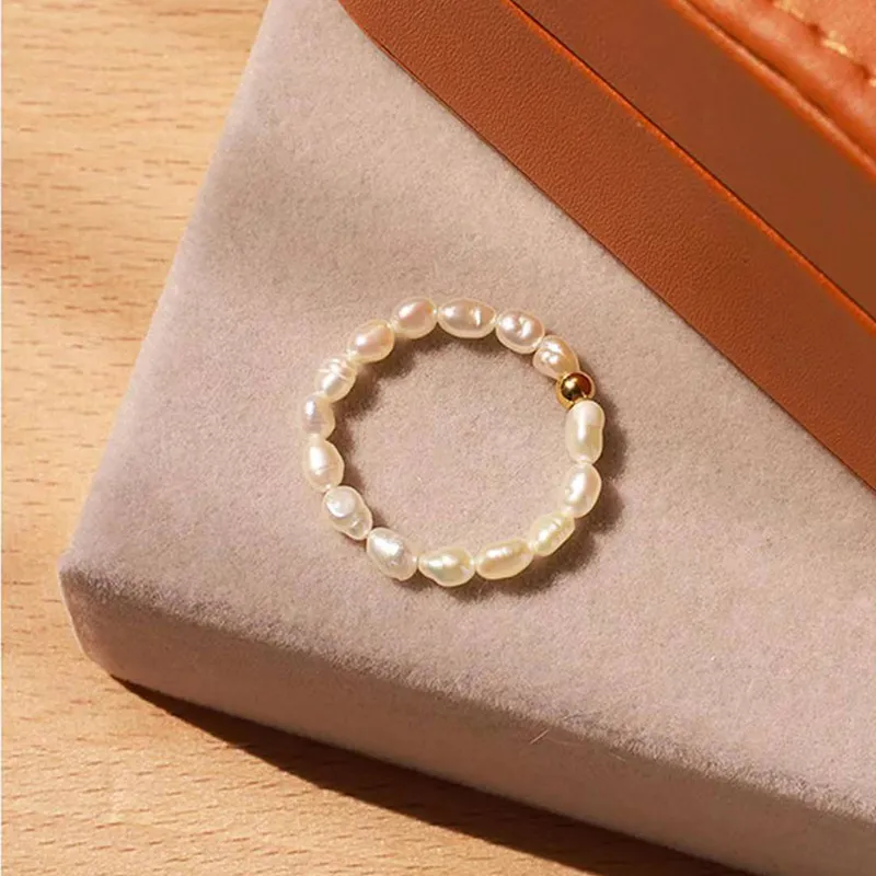 Andaozi Freshwater Pearl Rings Women's-4