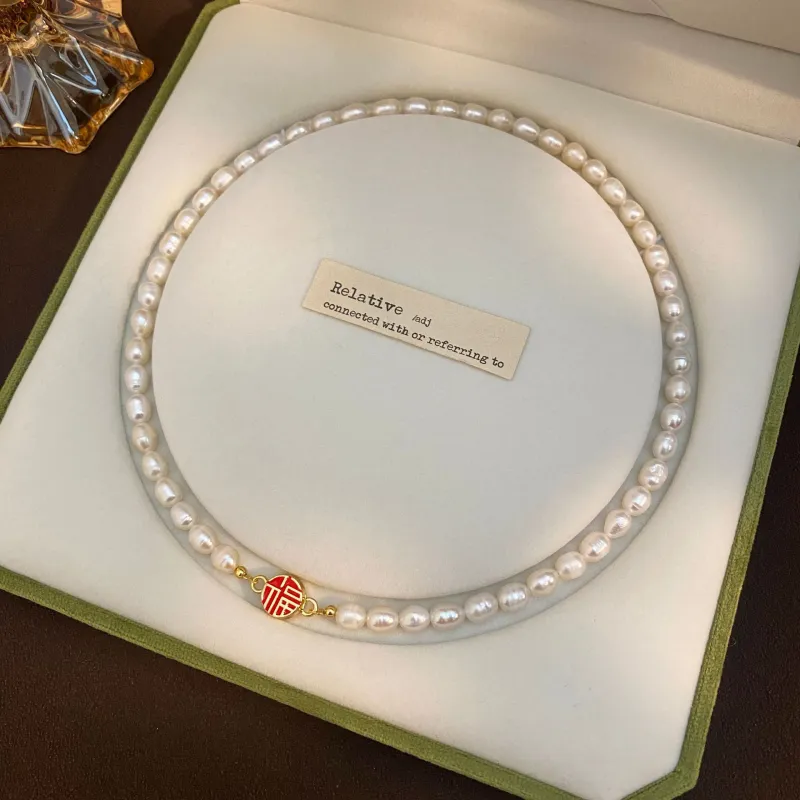 Andaozi Freshwater Pearl Necklaces Women's-5