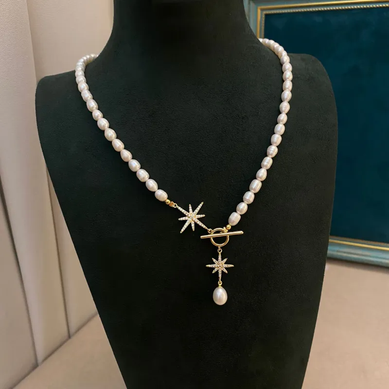 Andaozi Freshwater Pearl Necklaces Women's-5
