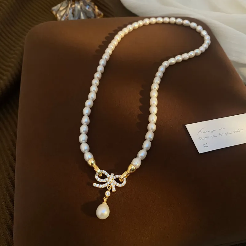 Andaozi Freshwater Pearl Necklaces Women's-5