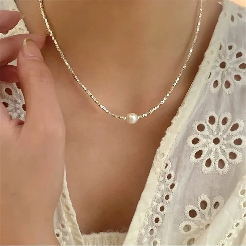 Andaozi Pearl Necklaces Women's-2