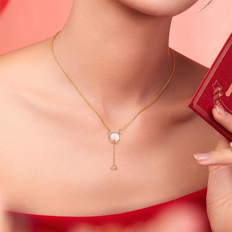 Andaozi Hetian Jade Necklaces White Jade Women's-5