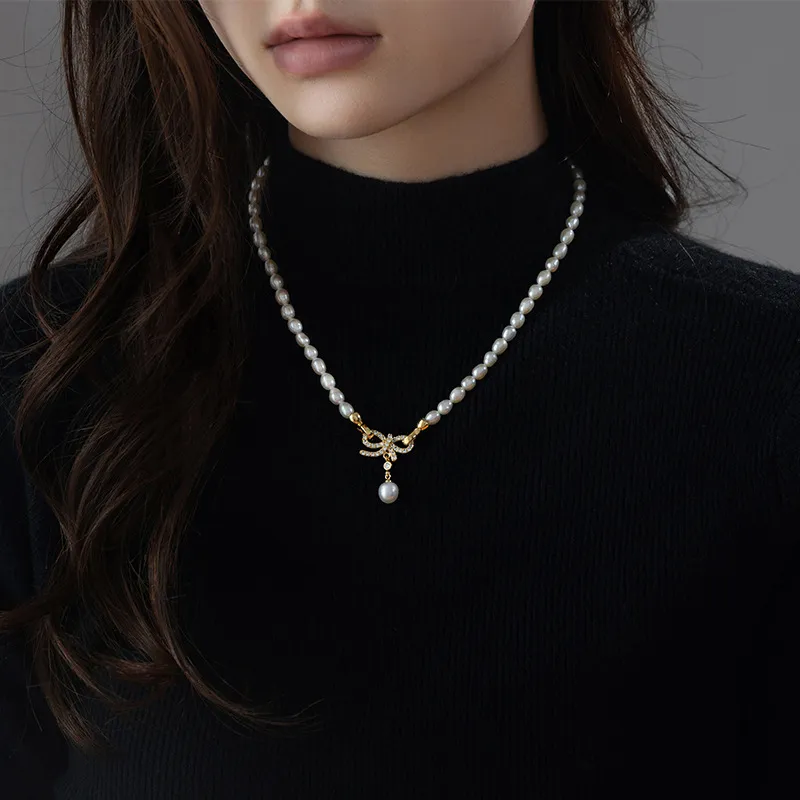 Andaozi Freshwater Pearl Necklaces Women's-2