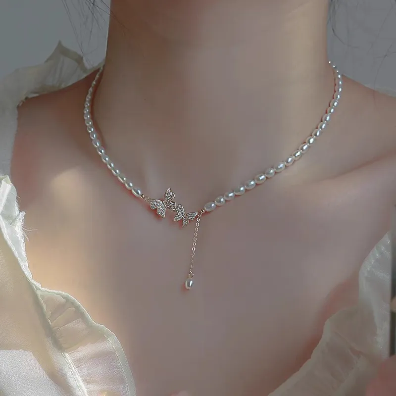 Andaozi Pearl Necklaces Women's-1