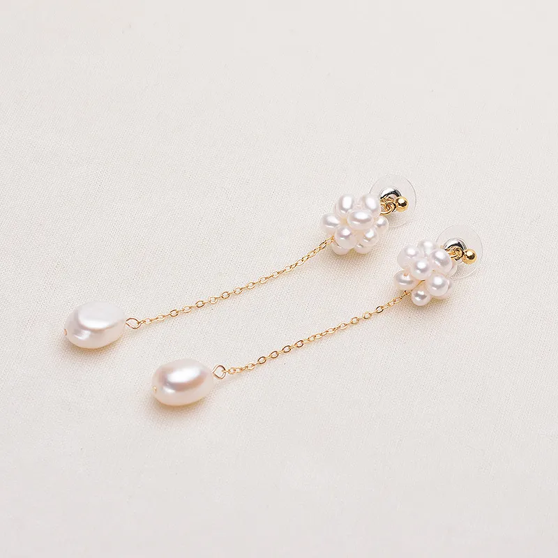 Andaozi Pearl Drop Earrings Women's-3