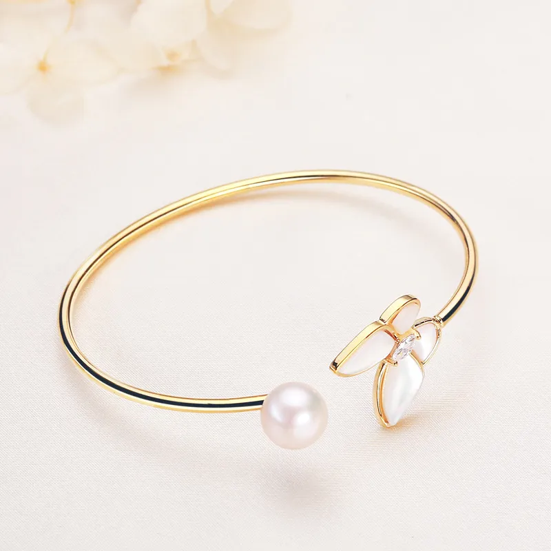 Andaozi Pearl Bangles Women's-4