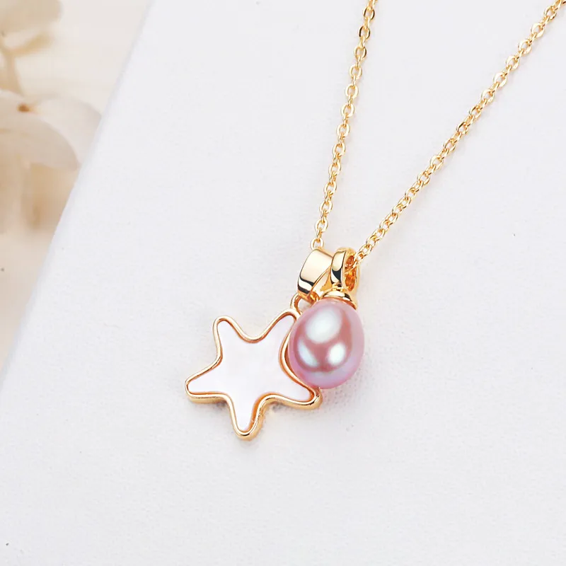 Andaozi Pearl Necklaces Women's-3