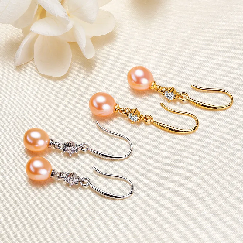 Andaozi Pearl Earrings Women's-3