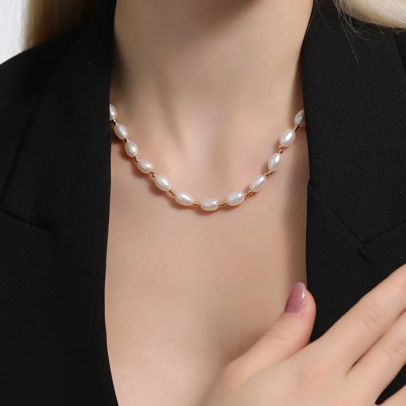 Andaozi Pearl Necklaces Women's-2