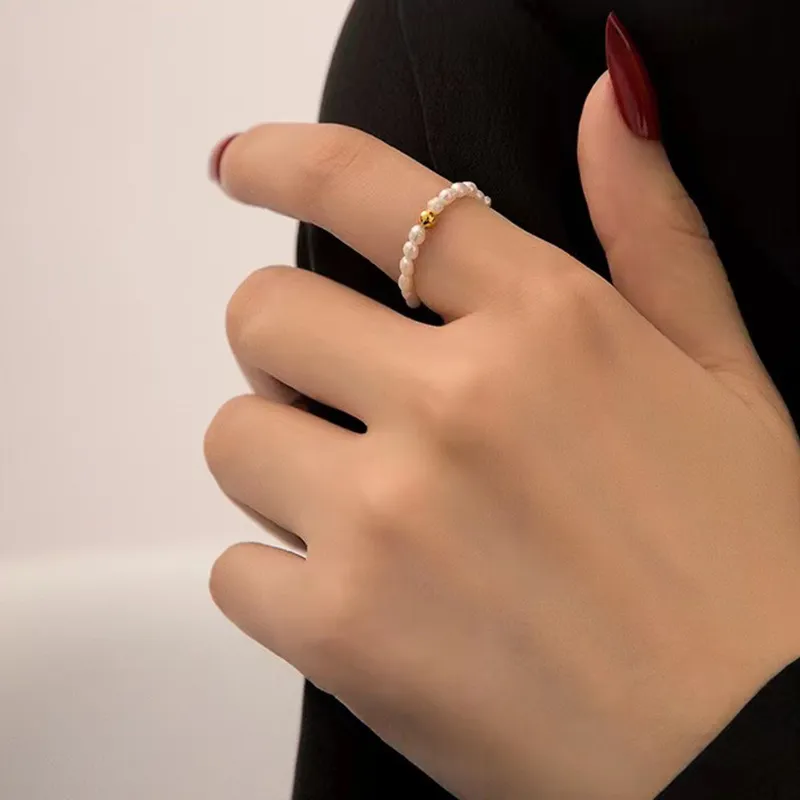Andaozi Freshwater Pearl Rings Women's-2