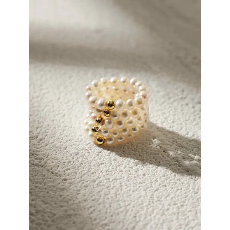 Andaozi Freshwater Pearl Rings Women's-3