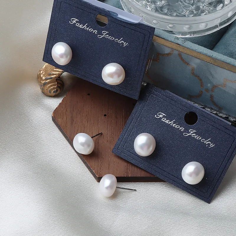 Andaozi Pearl Stud Earrings Women's-5