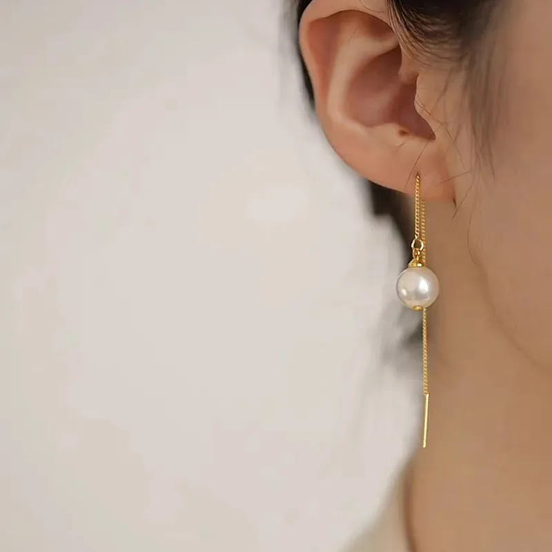 Andaozi Pearl Drop Earrings Women's-6