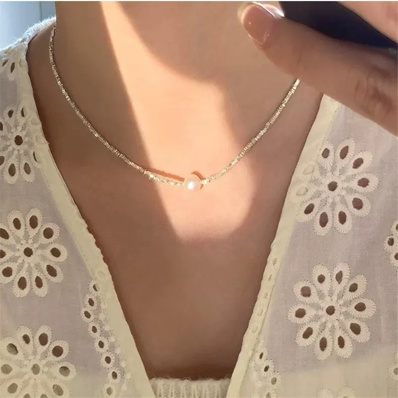 Andaozi Pearl Necklaces Women's-4
