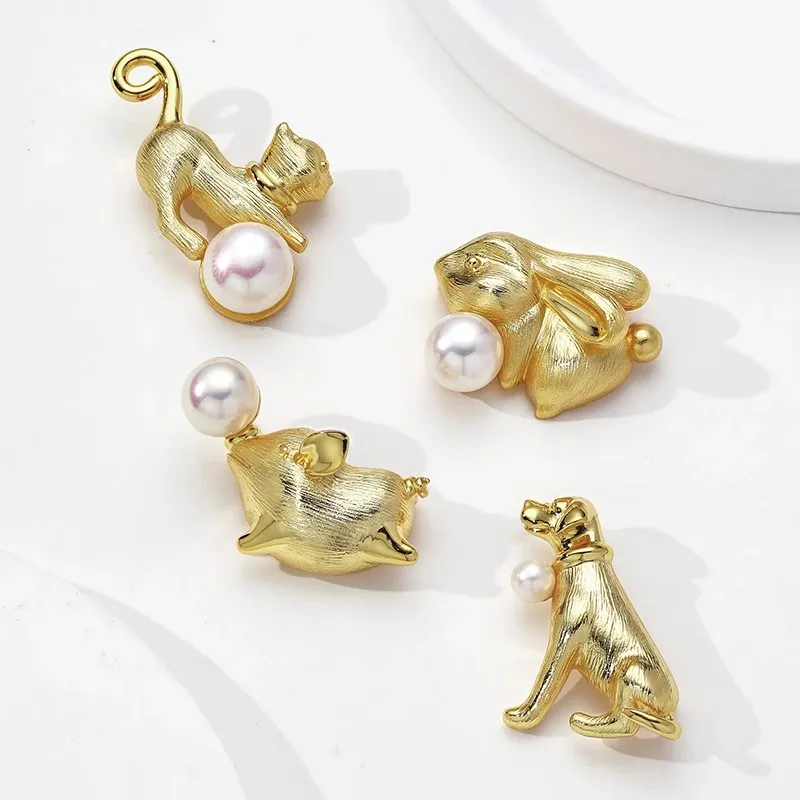 Andaozi Freshwater Pearl Brooches Women's-4