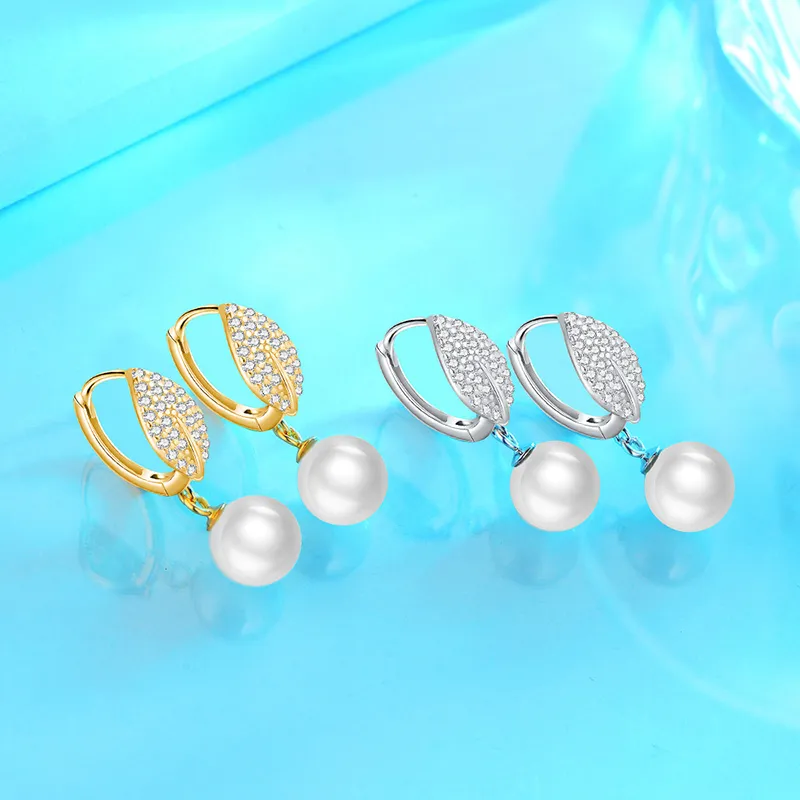 Andaozi Pearl Earrings Women's-2