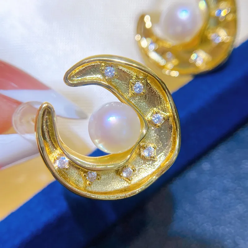 Andaozi Pearl Earrings Women's-3