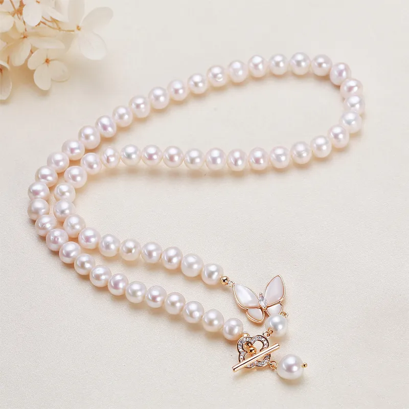 Andaozi Pearl Necklaces Women's-4