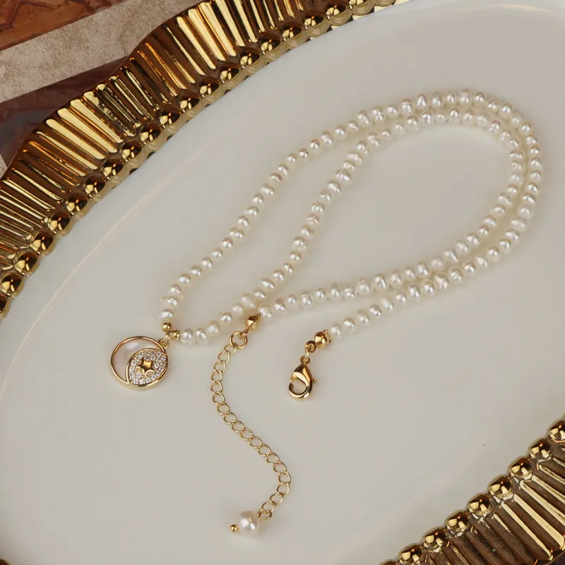 Andaozi Freshwater Pearl Necklaces Women's-4
