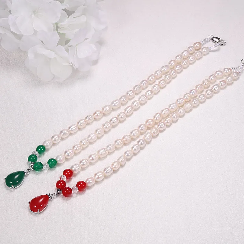 Andaozi Pearl Necklaces Women's-1