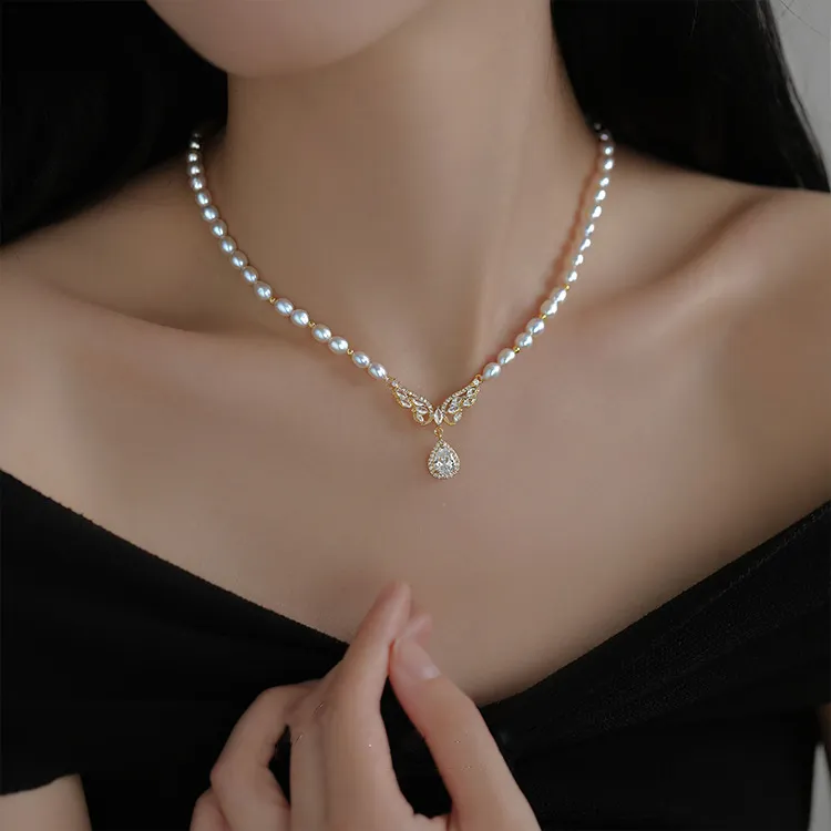 Andaozi Freshwater Pearl Necklaces Women's-1