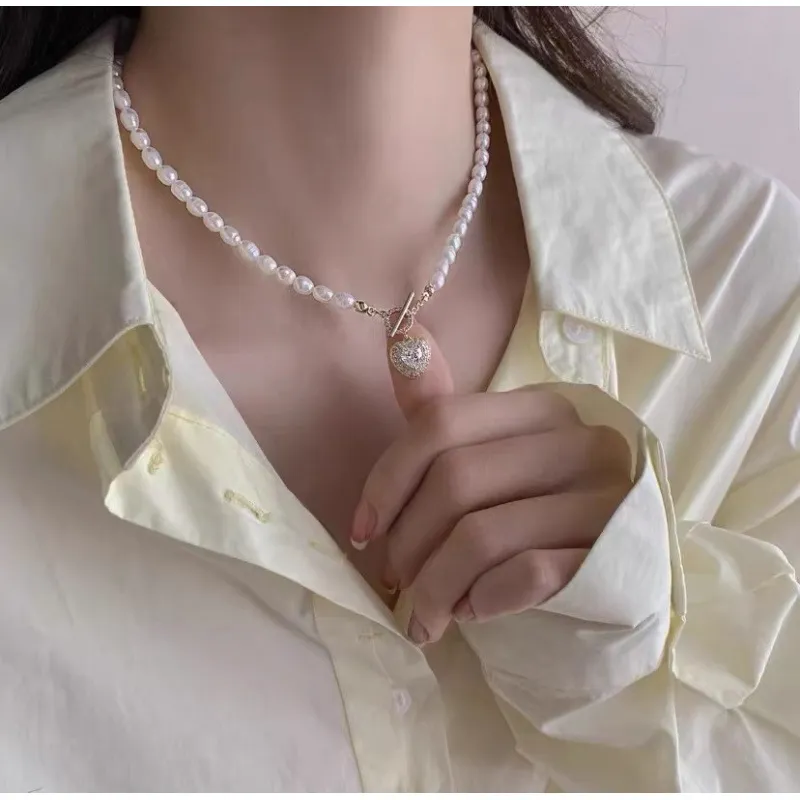 Andaozi Pearl Necklaces Women's-2