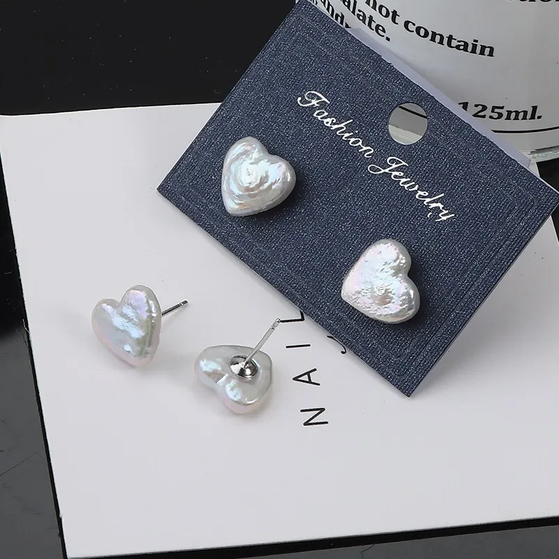 Andaozi Pearl Stud Earrings Women's-2