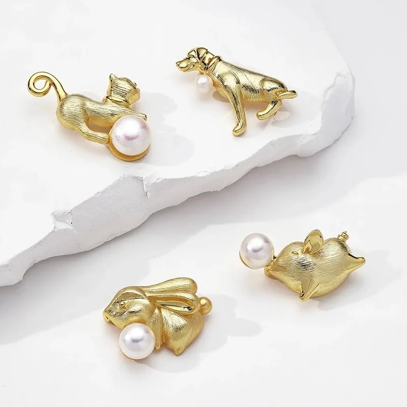 Andaozi Freshwater Pearl Brooches Women's-3