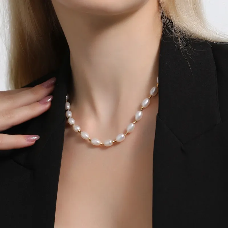 Andaozi Pearl Necklaces Women's-3