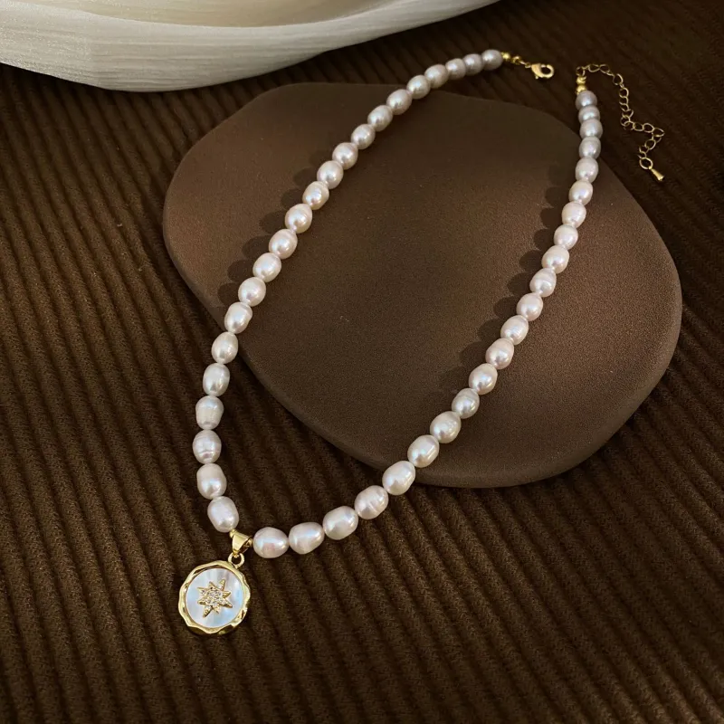 Andaozi Freshwater Pearl Necklaces Women's-5