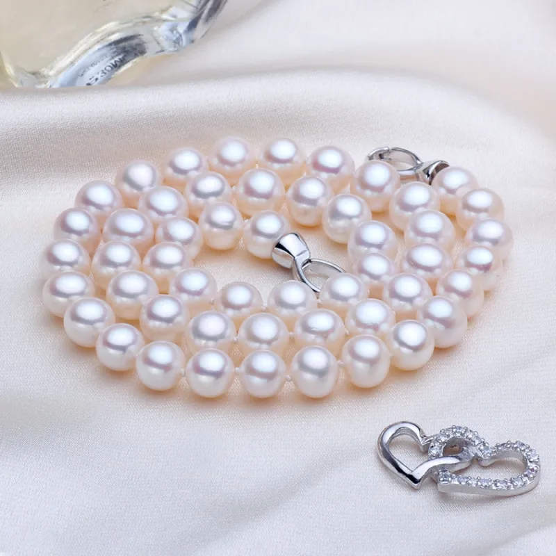 Andaozi Pearl Necklaces Women's-2
