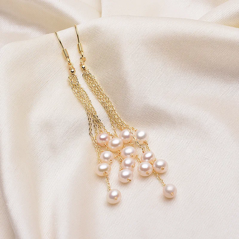 Andaozi Pearl Earrings Women's-4