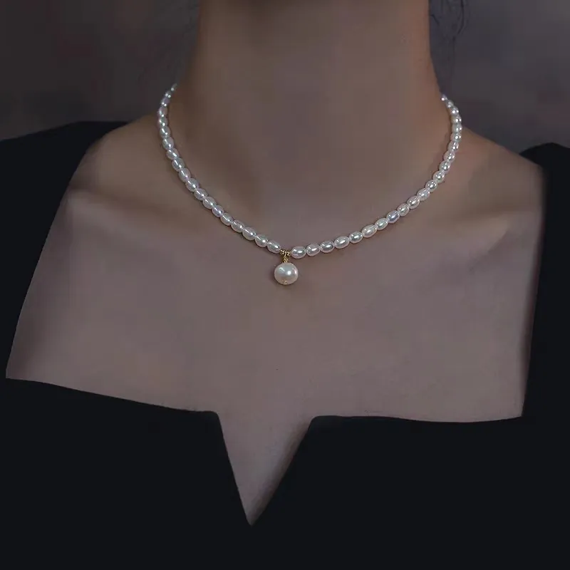 Andaozi Pearl Necklaces Women's-2