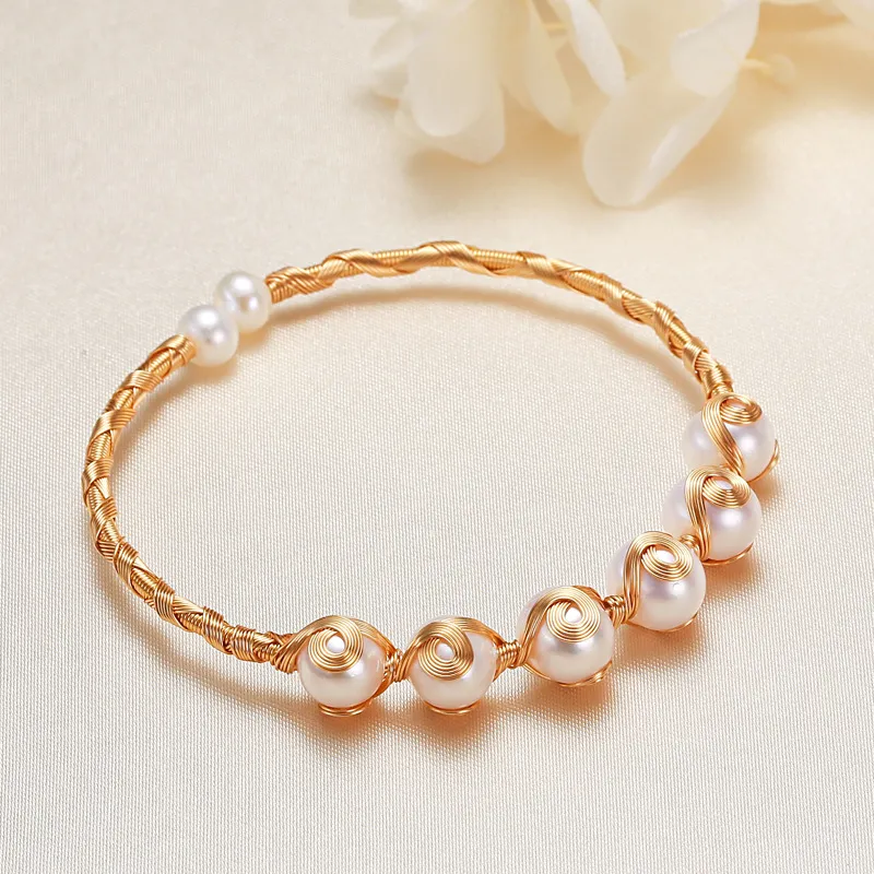 Andaozi Pearl Bangles Women's-5