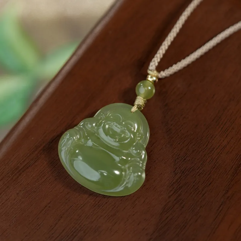 Andaozi Hetian Jade Pendants Pale Greenish White Jade Women's-6