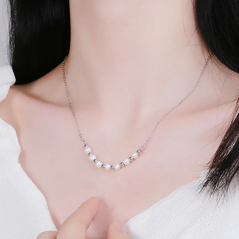 Andaozi Pearl Necklaces Women's-2