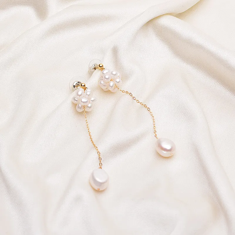Andaozi Pearl Drop Earrings Women's-4