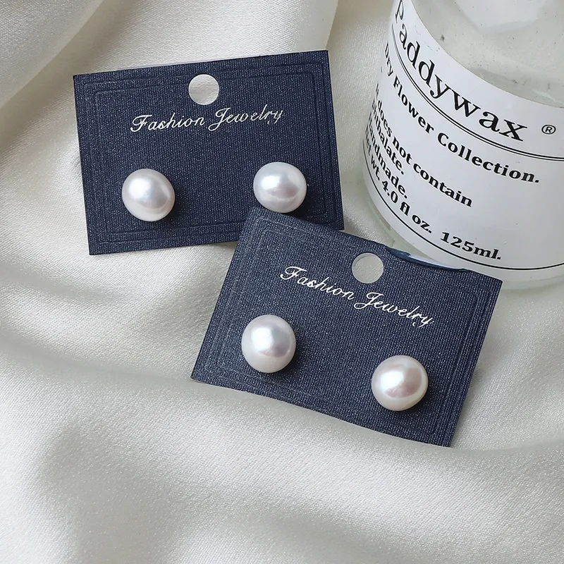 Andaozi Pearl Stud Earrings Women's-4