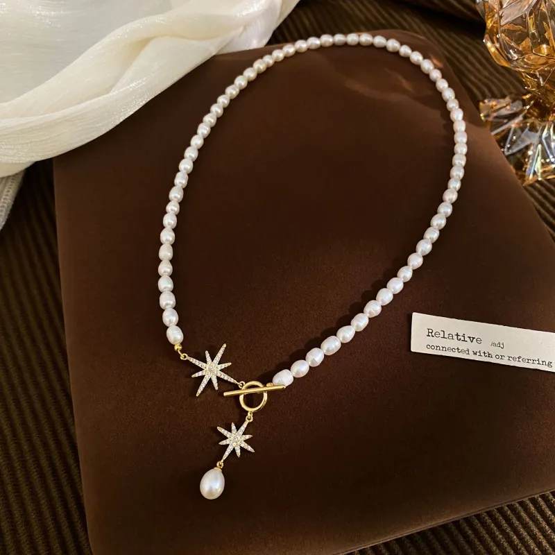 Andaozi Freshwater Pearl Necklaces Women's-3