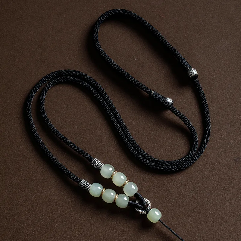 Andaozi Hetian Jade Necklaces Green Jade Unisex-1
