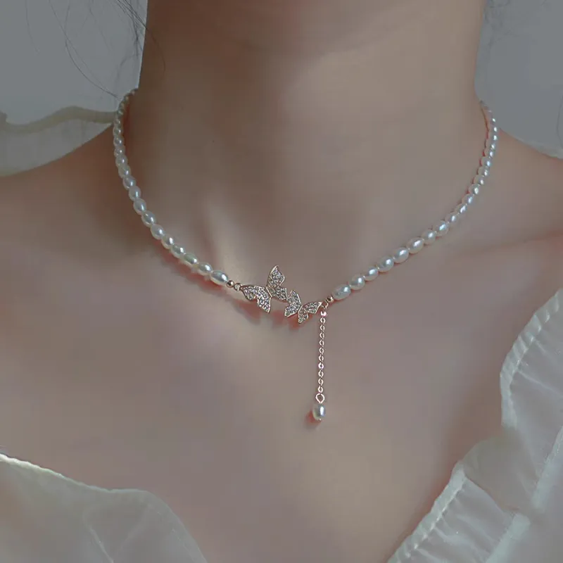 Andaozi Pearl Necklaces Women's-2