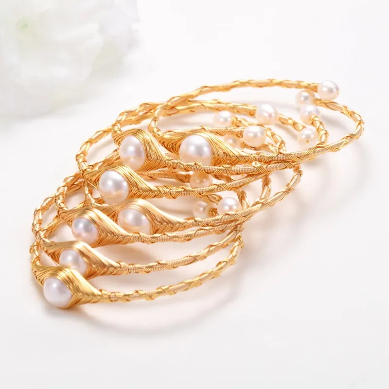 Andaozi Pearl Bangles Women's-1