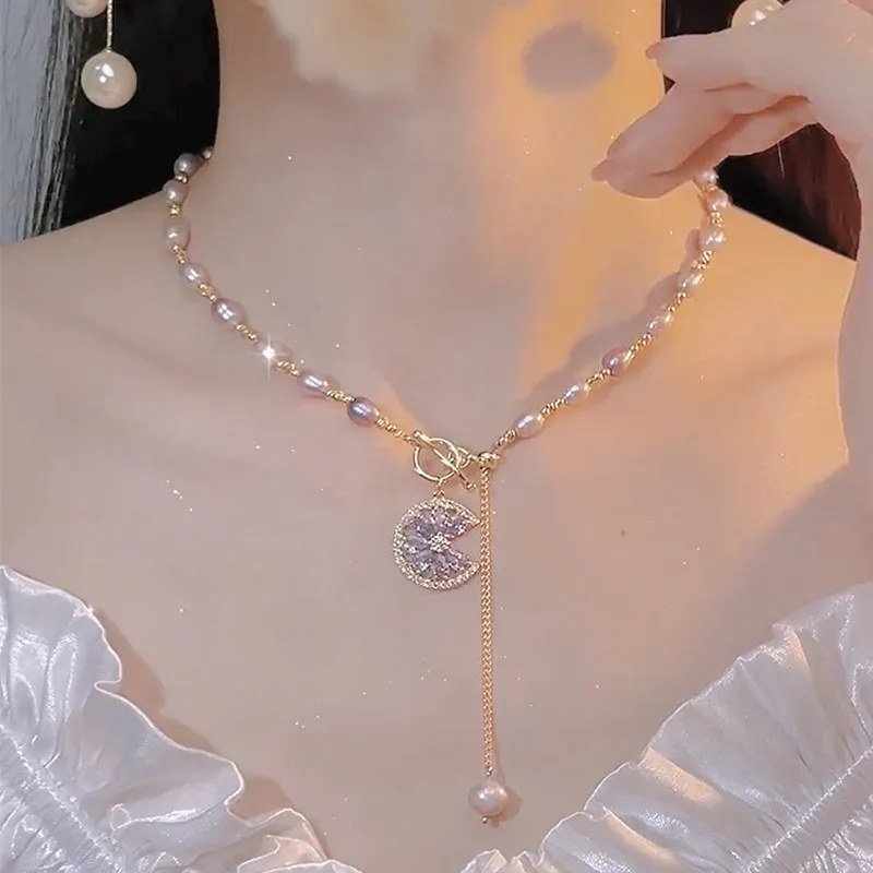 Andaozi Pearl Necklaces Women's-4