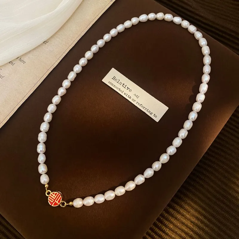 Andaozi Freshwater Pearl Necklaces Women's-3